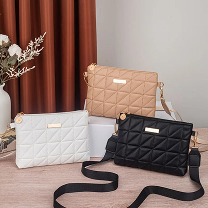 Fashionable Women's Crossbody Bag, Adjustable Shoulder Strap, Triangular Small Square Bag, Versatile Casual Chain Shoulder Bags