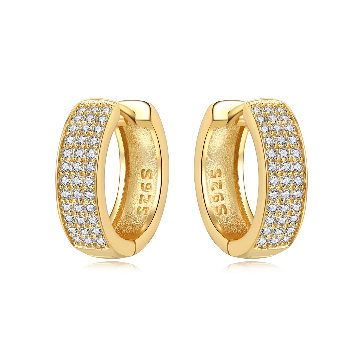 Original 925 Sterling Silver Heart Vintage Luxury Earrings Fashion 18K Gold Hoop Earrings for Women Piercing Jewelry Aretes 2026
