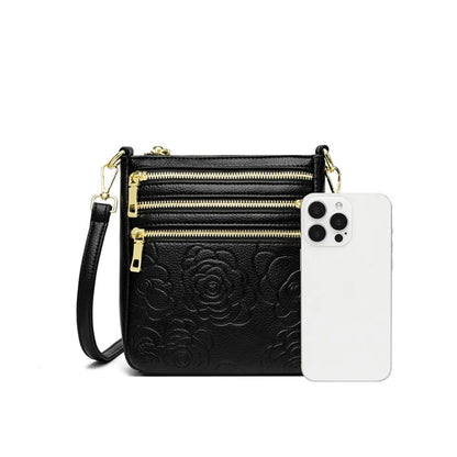 Three Zippers Design Crossbody Bags for Women Soft Leather Handbags High Quality Shoulder Bag Bolsa Women Messenger Bags Sac