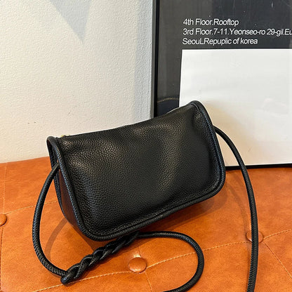 100%Real Cowhide Genuine Leather Sac Fashion Women Crossbody Bags For Ladies New High Capacity Shoulder Bag Handbag Female Purse