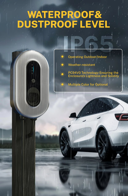 New Commercial Wall-mounted EV Charger Station SAE J1772 Type1 11.5kW Home Fast Charging TUV CE Certified