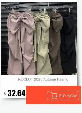 KUCLUT 2025 Autumn Fashion Tie Decorated Jumpsuits For Women Loose Style Design Wide-Leg Jumpsuit Female Trendy 1A731