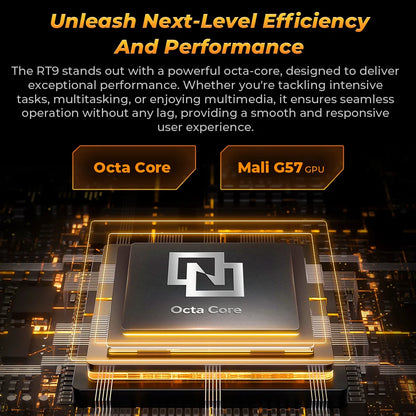 OUKITEL RT9 Rugged Tablet - 10.1" HD Display, 24(6+18)GB+256GB, IP68 IP69K Waterproof, 11000mAh Battery Android 14 Tablet PC