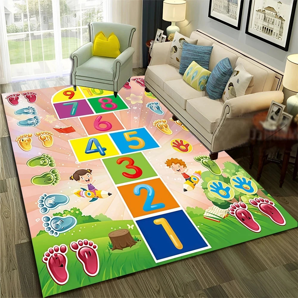 Digital Games Cartoon Carpet Living Room Sofas Door Mats Anti Slip Floor Mats Home Decor