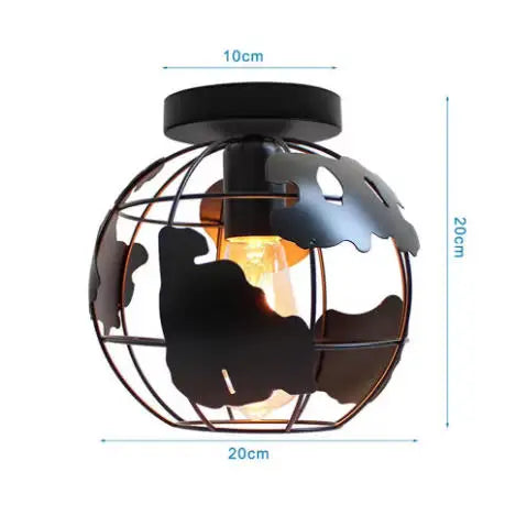 Vintage Pendant Lamp Iron Frame Ceiling Lighting Paint Restaurant Teahouse Chandelier Indoor Wrought Metal Modern Pendant Lights