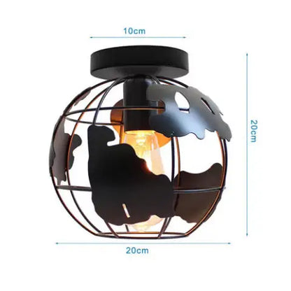 Vintage Pendant Lamp Iron Frame Ceiling Lighting Paint Restaurant Teahouse Chandelier Indoor Wrought Metal Modern Pendant Lights