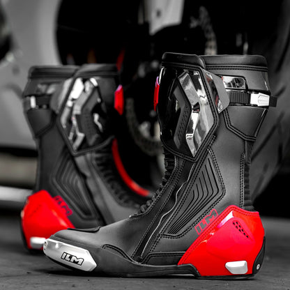New ILM Off-Road Motorcycle Botas Professional Track Riding Boots Cowhide Waterproof Racing Anti-Collision for Rally Race Shoe