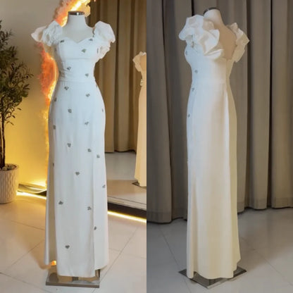 Customized Jersey Rhinestone Sweetheart A-line Long Dresses Bespoke Occasion Party Gown Modern Style Elegant Glitter Formal