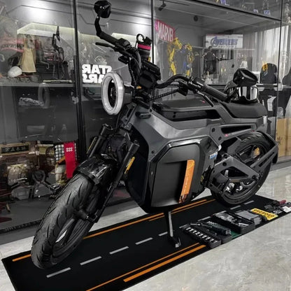 VIKAMA Motorcycle Display Mat Durable Anti Slip Racing Runner Rug Garage Parking Floor Mat Home Decoration