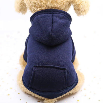 Puppy Pet Hooded Sweatshirt Autumn Winter Two-legged Pocket Cat Dog Clothes