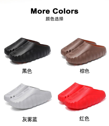 New Men's Slippers Outdoor Soft Thick Sole Slides Breathable Sandals Non-Slip Bathroom Slippers Lightweight Summer Beach Sandals