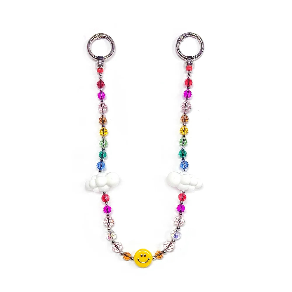 HERLOOK Y2K Bohemian Bag Charm for Women Red Heart Colorful Beads Chakra Energy Healing Pendant Fashion Jewelry Gift Accessory