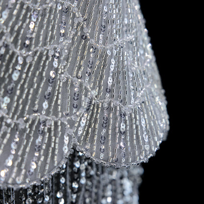 Sharon Said Two Piece Evening Dress Glitter Sequined Tassel Beaded Ruffles Women's Formal Wedding Party Gowns SS370 Customized