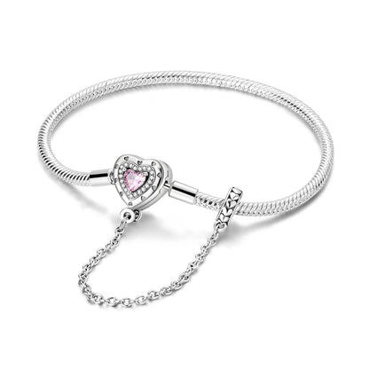 925 Sterling Silver Heart Love Snake Chain Bracelet Infinite Knot Butterfly For Women Fit Original Charms Beads Jewelry Gift