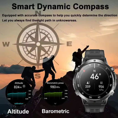 2026 New Military TANK X3 1000mAh Battery Smart Watch Men 10ATM Waterproof Swim GPS Path 1.75" AMOLED HD Call Sports Smartwatch