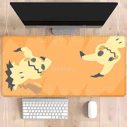 Gaming Pokemon Mimikyu Anime Kawaii PC Mouse Pad Keyboard Overlock Larger Mousepad PC Offices Non-slip Base HD Printing Desk Mat