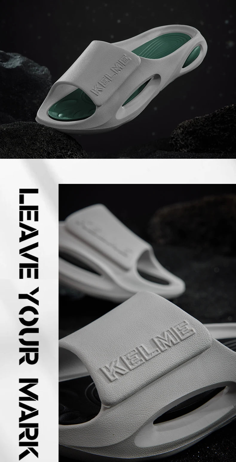 KELEME Summer Men's Slippers Super Soft EVA Slip-on Slippers For Men Fashion Wear-resistant Platform Outdoor Beach Shoes 2023