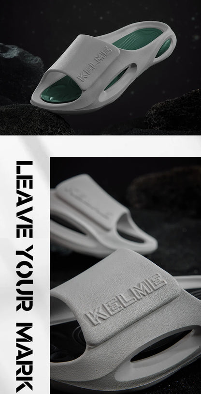 KELEME Summer Men's Slippers Super Soft EVA Slip-on Slippers For Men Fashion Wear-resistant Platform Outdoor Beach Shoes 2023