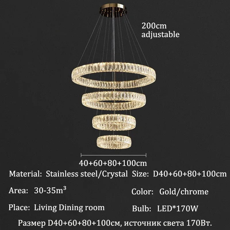 Luxury Crystal Chandeliers Dining Table Light Chandelier Ceiling Light Fixtures Lighting for Living Room Chandeliers Lights Lamp
