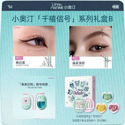Little Ondine Limitate Gift Box 3D Floating Shadow Blush Palette Lip Tint Eyeliner Pencil Mascara blush Lipstick Makeup Set