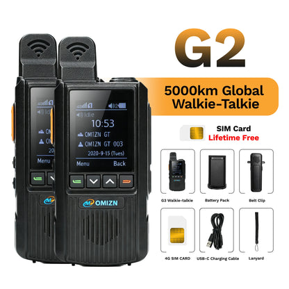 OMIZN Walkie Talkie 4G Global Signal Professional Radios Camping Long Range Radio Portable Walkie Talkies Hiking and Camping G2