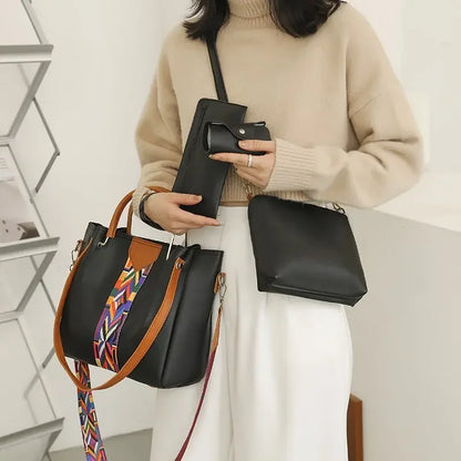 4 Pcs Luxury Handbag Large Capacity Tote Bag Women's Bag Fashion Shoulder Bag,Wallet,Card Case