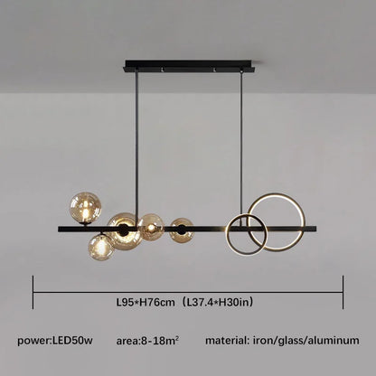 Magic Bean Long Pendant Lights Nordic Restaurant Modern Creative Kitchen Light Luxury Living Room Bar Decor Lighting G9 Bulb