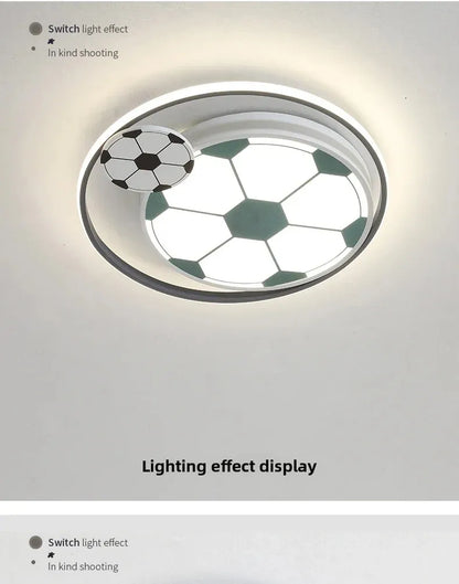 Children Modern Football Ceiling Lights LED Lamp for Boy's Bedroom Kids Study Living Dining Room Art Home Decoration Chandelier
