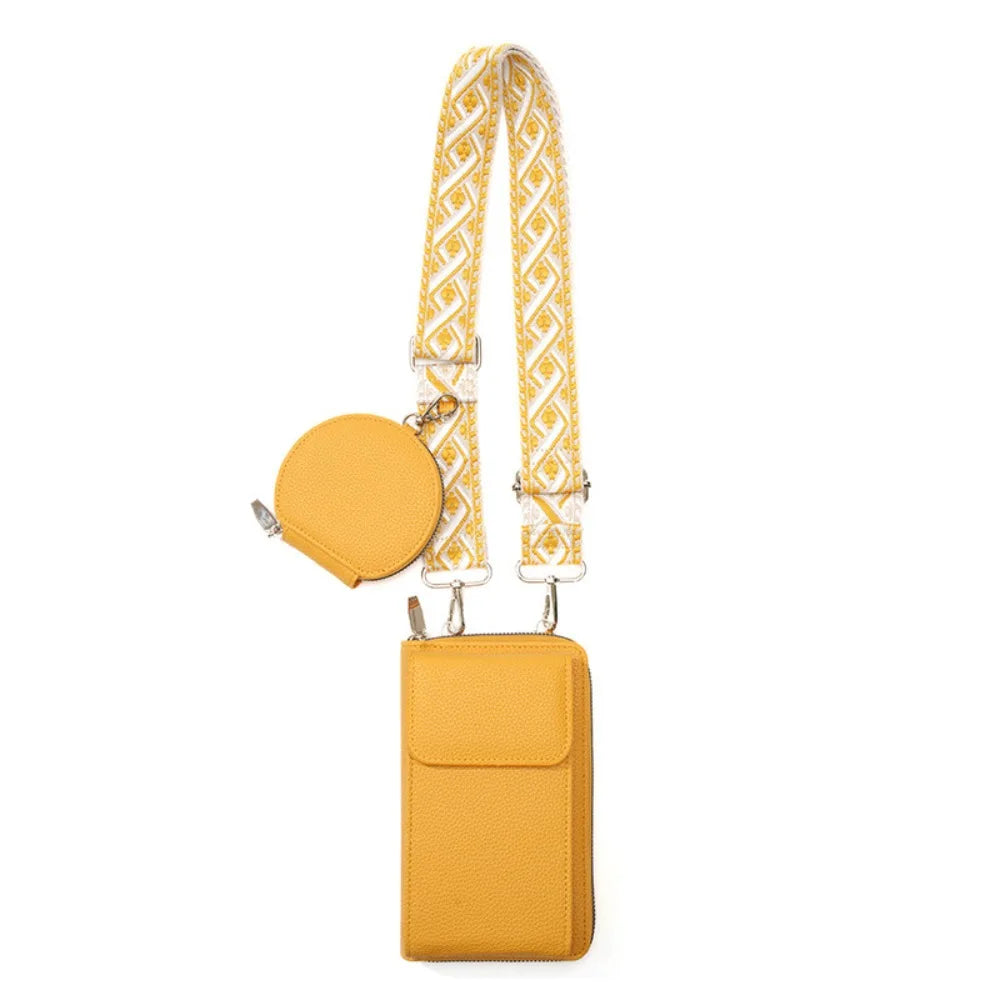 Fashion PU Leather Mobile Phone Bag Lightweight Mini Size Small Purse Crossbody Bag Women Ladies