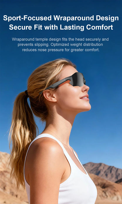 Smart Glasses Lightweight Auto-Tinting AI Glasses with Real-Time Simultaneous Translation Earbuds 2-in-1 Sunglasses