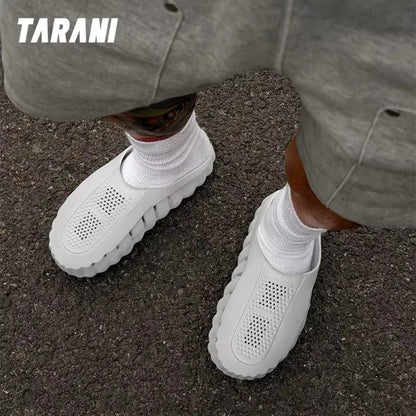 Soft EVA Men's Slippers Outdoor Acupressure Breathable Thick Sole Slippers Non-Slip Lightweight Summer Beach Sandals