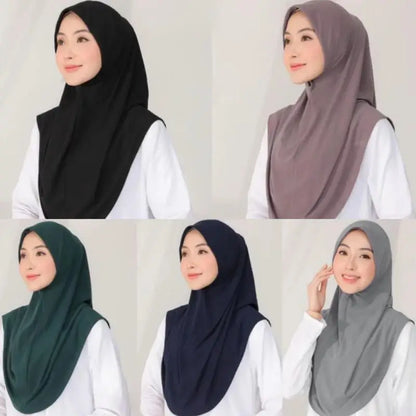 New Full Cover Head Instant Bonnet Woman Veil Femme Woman Hat Undercap Long Shawls Plain Head Scarf Headwraps For Women