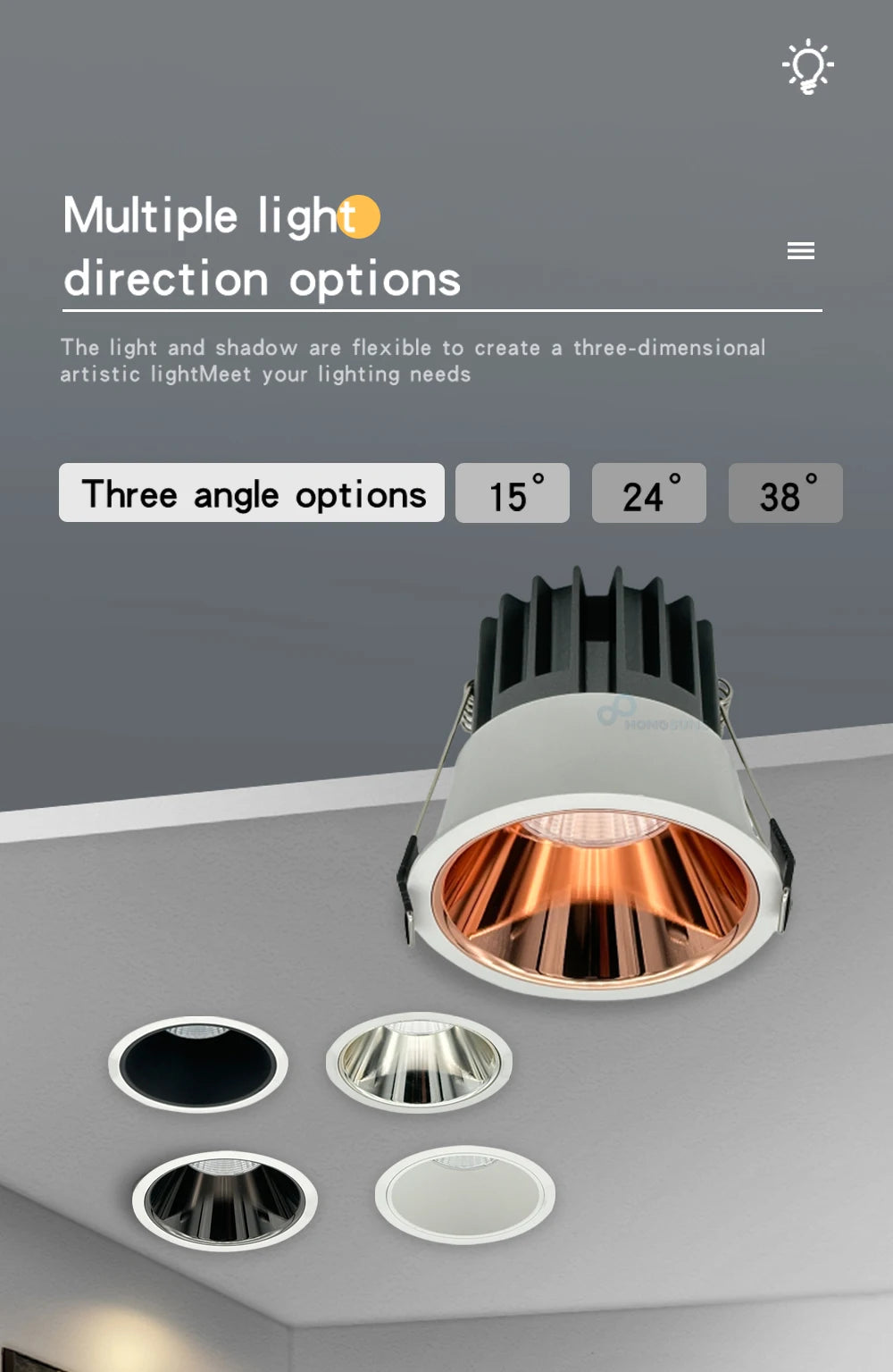 Dimmable Led Spotlight Recessed Ceiling Lamp  Aluminum Led COB Light 5W7W9W12W15W18W AC110V 220V Downlight Home Office Store