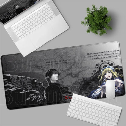 New Misa Amane Light Yagami Desk Mat Death Note Anime Mousepad Computer Gamers Lock Edge Mouse Pad Gaming E-sports Keyboard Pads