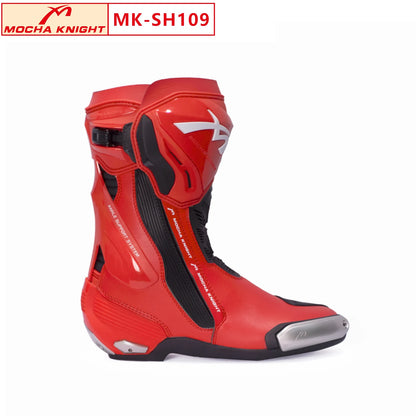 BENKIA Mocha Motorcycle Track Riding Boots CE Certification Professional Racing Botas BENKIA Waterproof Boots High Quality SH109