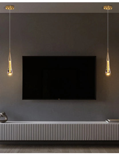 Crystal LED Pendant Lights Interior Lighting For Home Dining Table Hanging Lamp Bedside Living Room Decoration Pendant Light