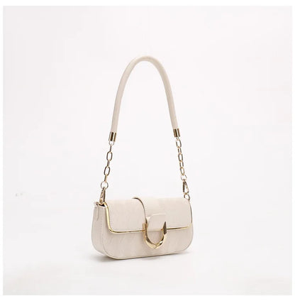 Sweet Pu Leather Women's Shoulder Bag Fashion Design Chain Ladies Underarm Bags Simple Square Female Handbags Crossbody Bag