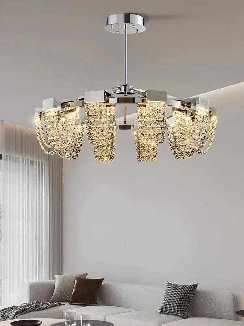 2025 New Home DecorationPendant Lights Luxury Crystal Living Room Chandelier Bedroom Pendant Lamp Ceiling Light  Indoor Lighting