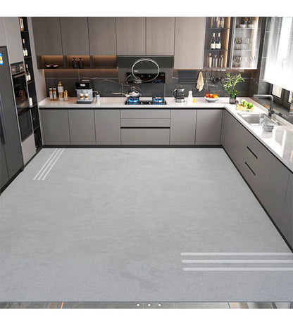 Modern Minimalist Balcony Washable Carpet Large Area Non-slip Floor Mat Anti-oil Anti-fouling Kitchen Rugs Home Pvc Leather Rug