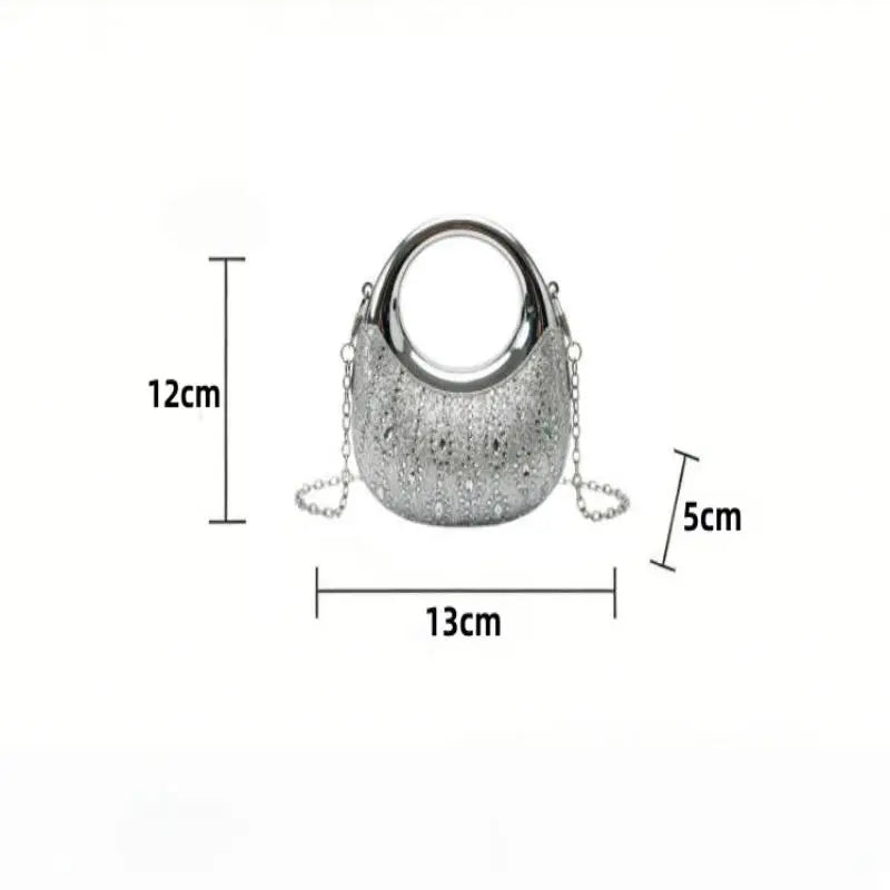 New Fashion Rhinestone Purses And Handbags Mini Golden Evening Bag Luxury Shoulder Bags Funny Party Wedding Acrylic Clutch Purse