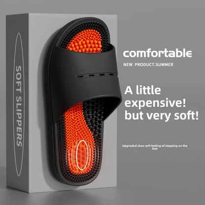 Massage Slippers Men's Summer Indoor Home Bathroom Bath Sole Acupoints Foot Therapy Non-slip Sandals Men's Men Slippers  Shoes