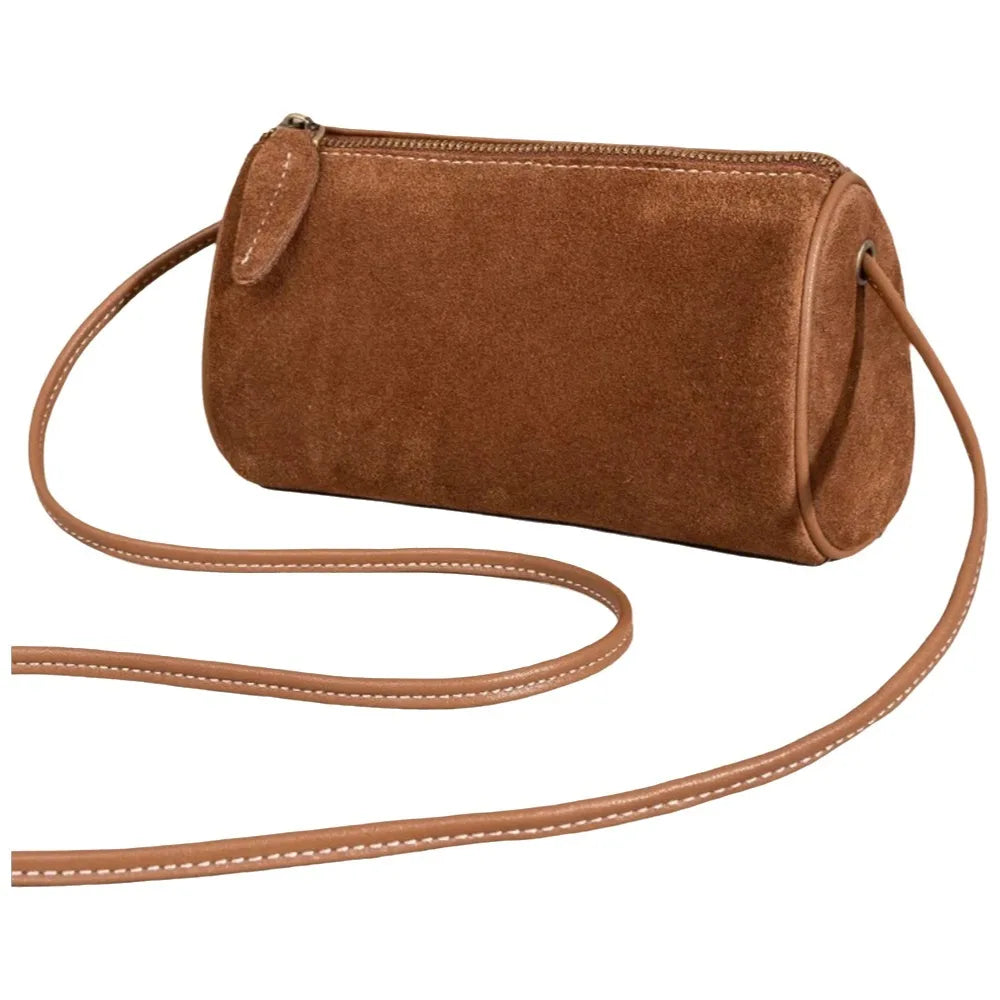 New Vintage Women Suede Handbag Elegant Casual Crossbody Bags Large Capacity Luxury Shoulder Bag for Ladies