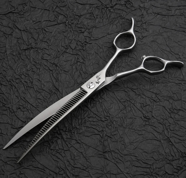 Fenice Master Series 7.25 Inch Multi-Functional Pet Dog Grooming Magic Scissors Curved Chunker Shears Tools JP440C 75%-80% Trim