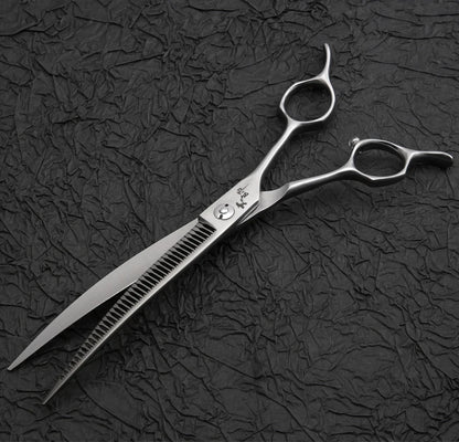 Fenice Master Series 7.25 Inch Multi-Functional Pet Dog Grooming Magic Scissors Curved Chunker Shears Tools JP440C 75%-80% Trim