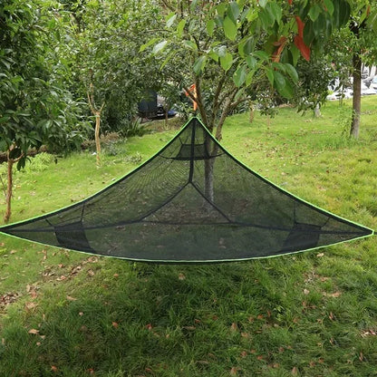 Multi‑Person Triangle Hammock Portable Large Family Hammock 2.8‑4M Outdoor Camping Aerial Hammock 150‑200KG Load‑bearing Nylon