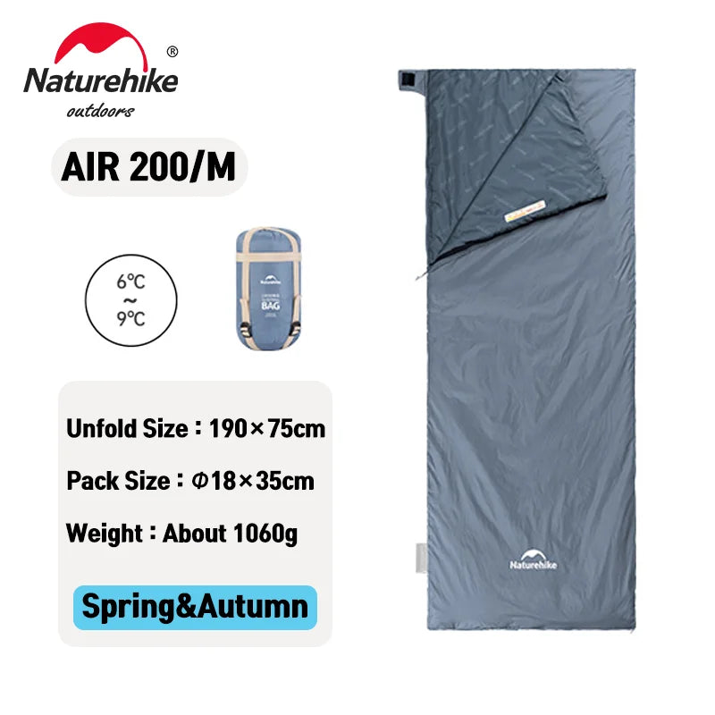 Naturehike Sleeping Bag LW180 Ultralight Cotton Sleeping Bag Waterproof Hiking Sleeping Bag Summer Outdoor Camping Sleeping Bag