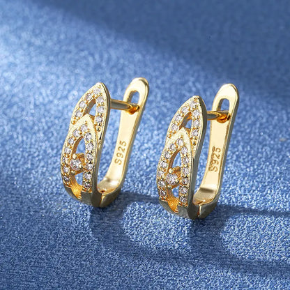 925 Silver Needle Princess Crystal Square Zircon Drop Earrings for Women Trendy Simplicity Jewelry Girl Sweet Gifts New