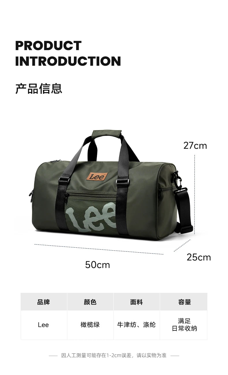 LEE Smart Gym Duffel Bag with Shoe Compartment Dry Wet Bag Men Women Waterproof Large Size Sport Training Luggage Travel Bag