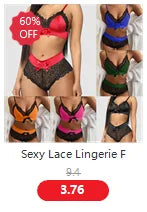 Sexy Lingerie Pornos Suit Corset Bandage Push Up Lace Bra Tops Panties Underwear Set Sleepwear Pajamas Erotic Costume Intimates