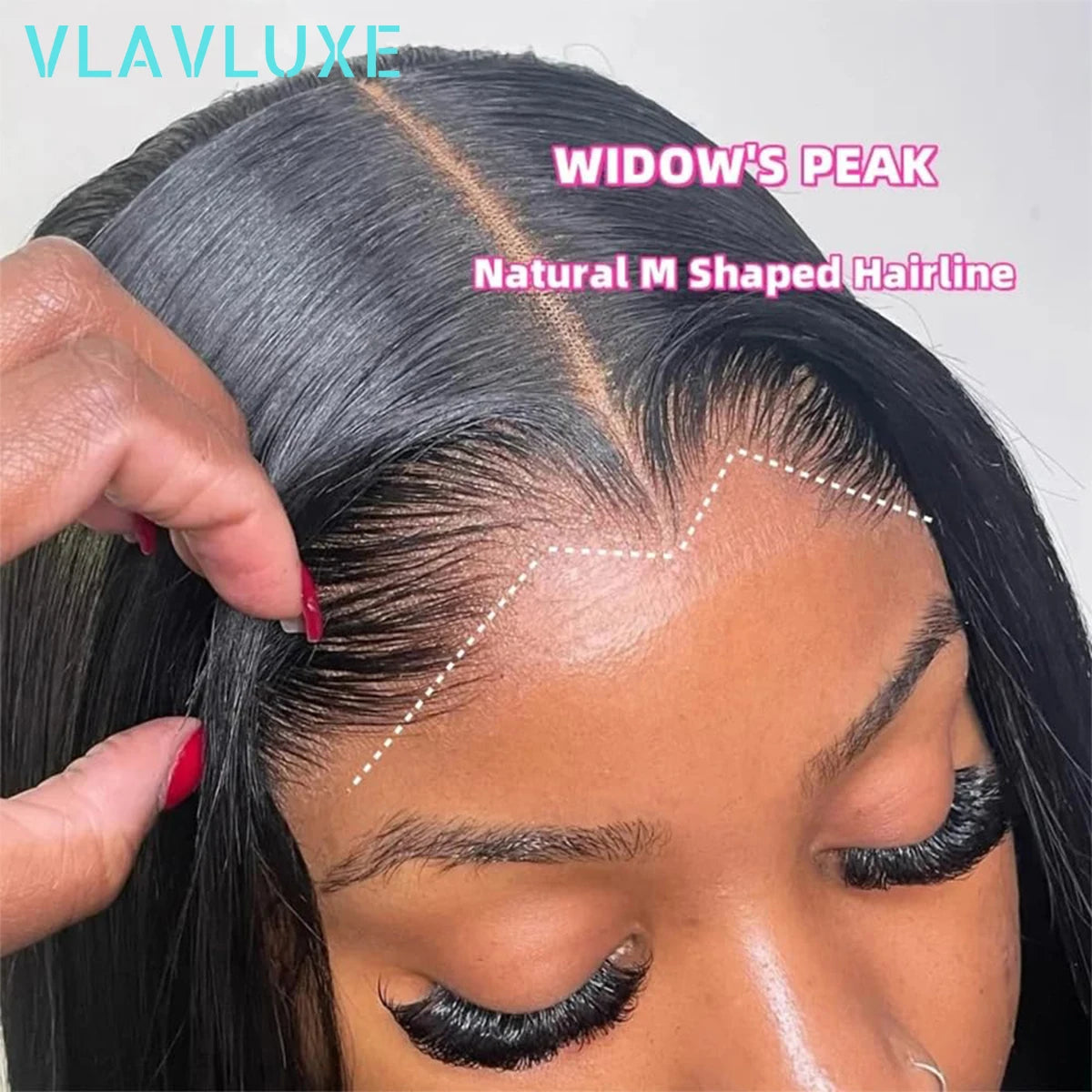 Lagos Hairline Silky Straight 360 HD Transparent Lace M Shaped Glueless 100% Human Hair Glueless Wig Human Hair 13x6 HD Lace Wig